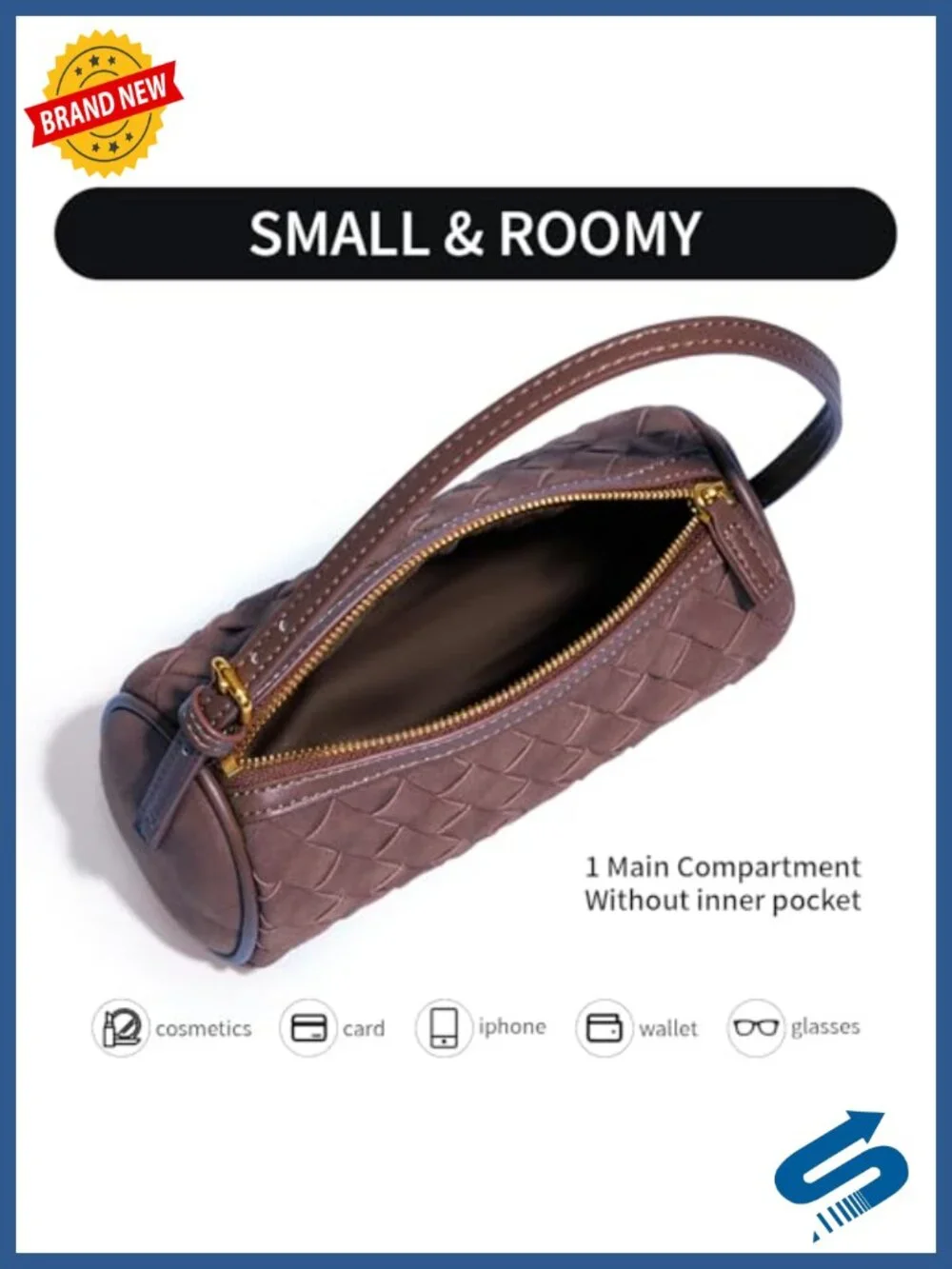 Mini Crossbody Bag Suede Woven Shoulder Hobo Purse
